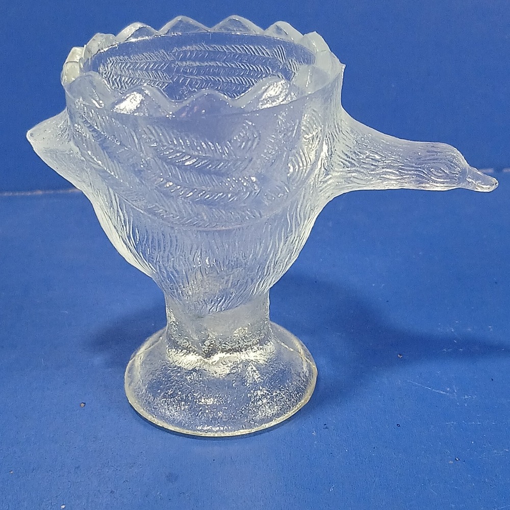 Glass Figural Bird Egg Cup
